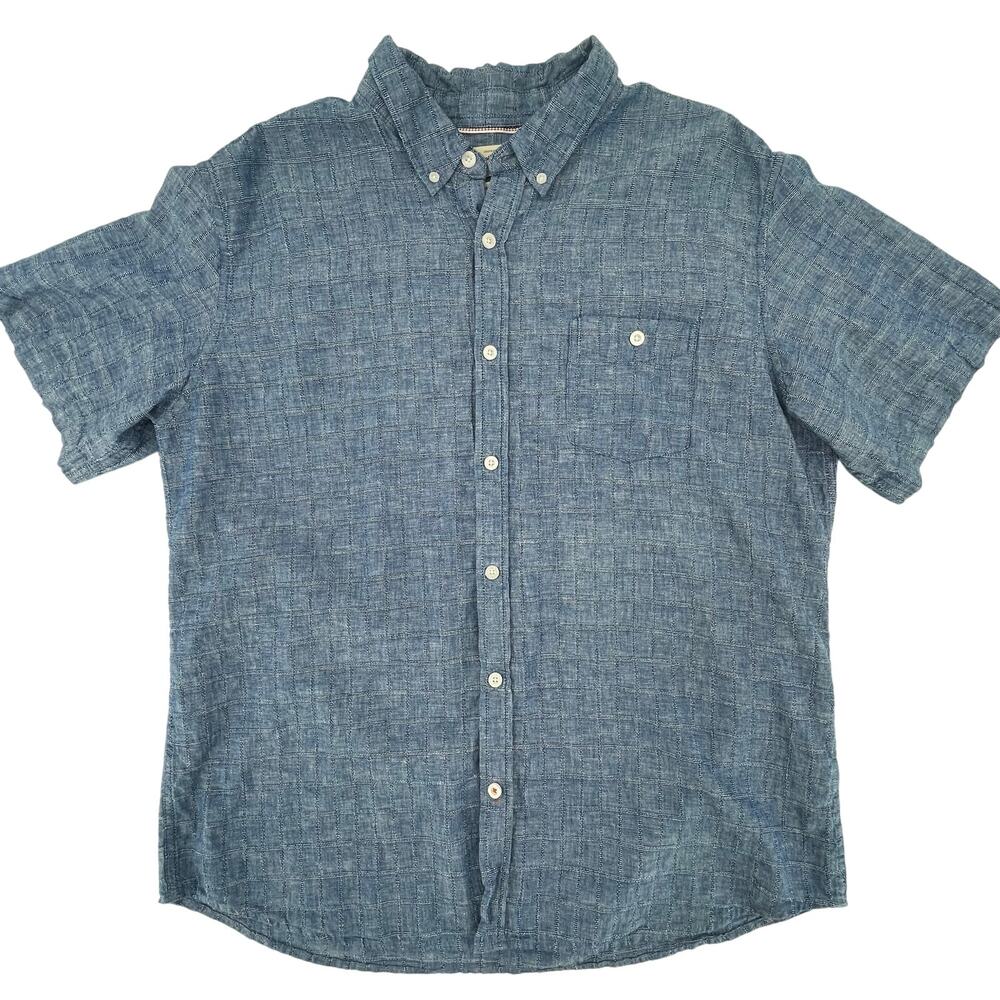 Weatherproof Vintage Men's Washable‎ Linen Blend Button Down Shirt, Sz. XXL